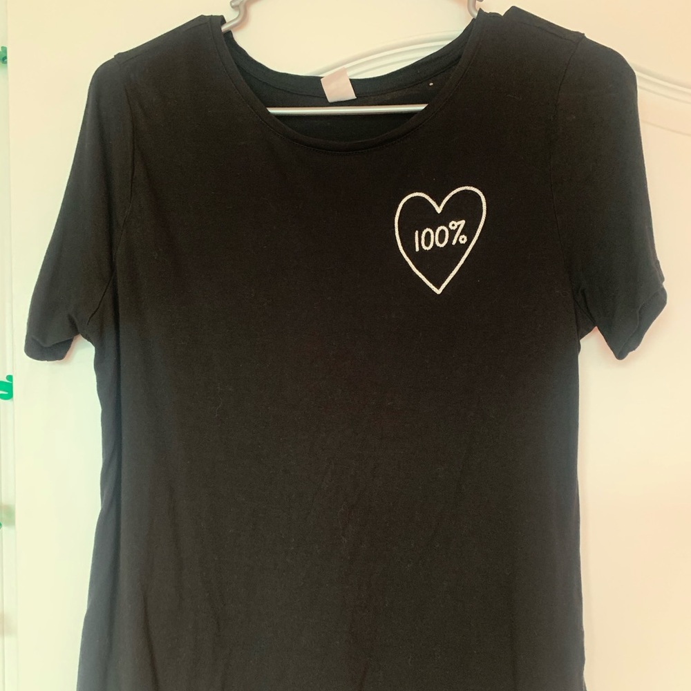 100% heart shirt
